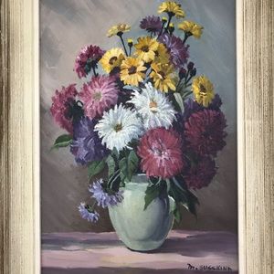 Antique painting with frame